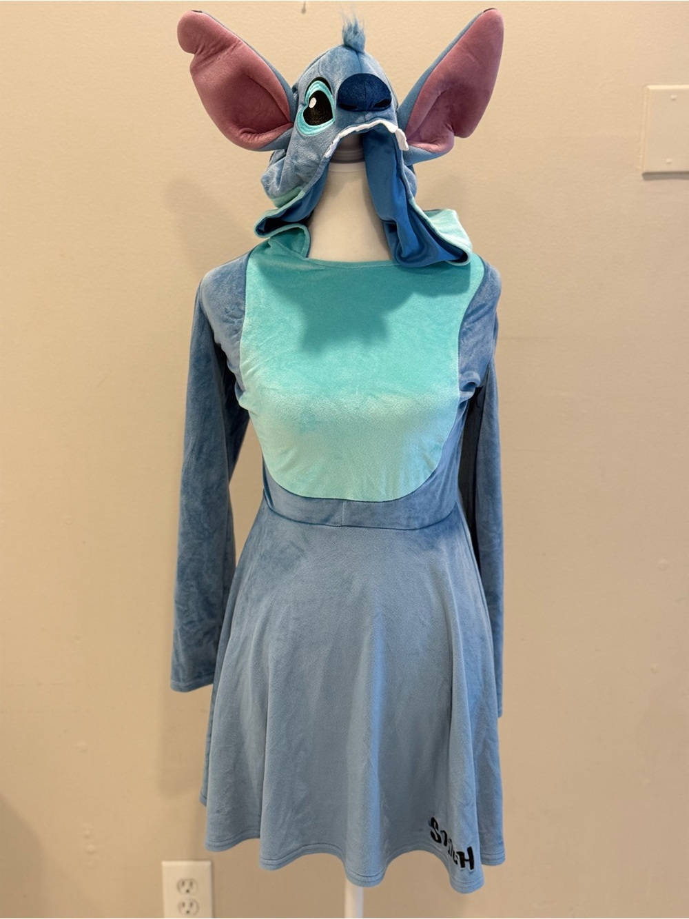 Disney Blue and Mint Stitch Hooded Costume Dress